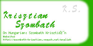 krisztian szombath business card